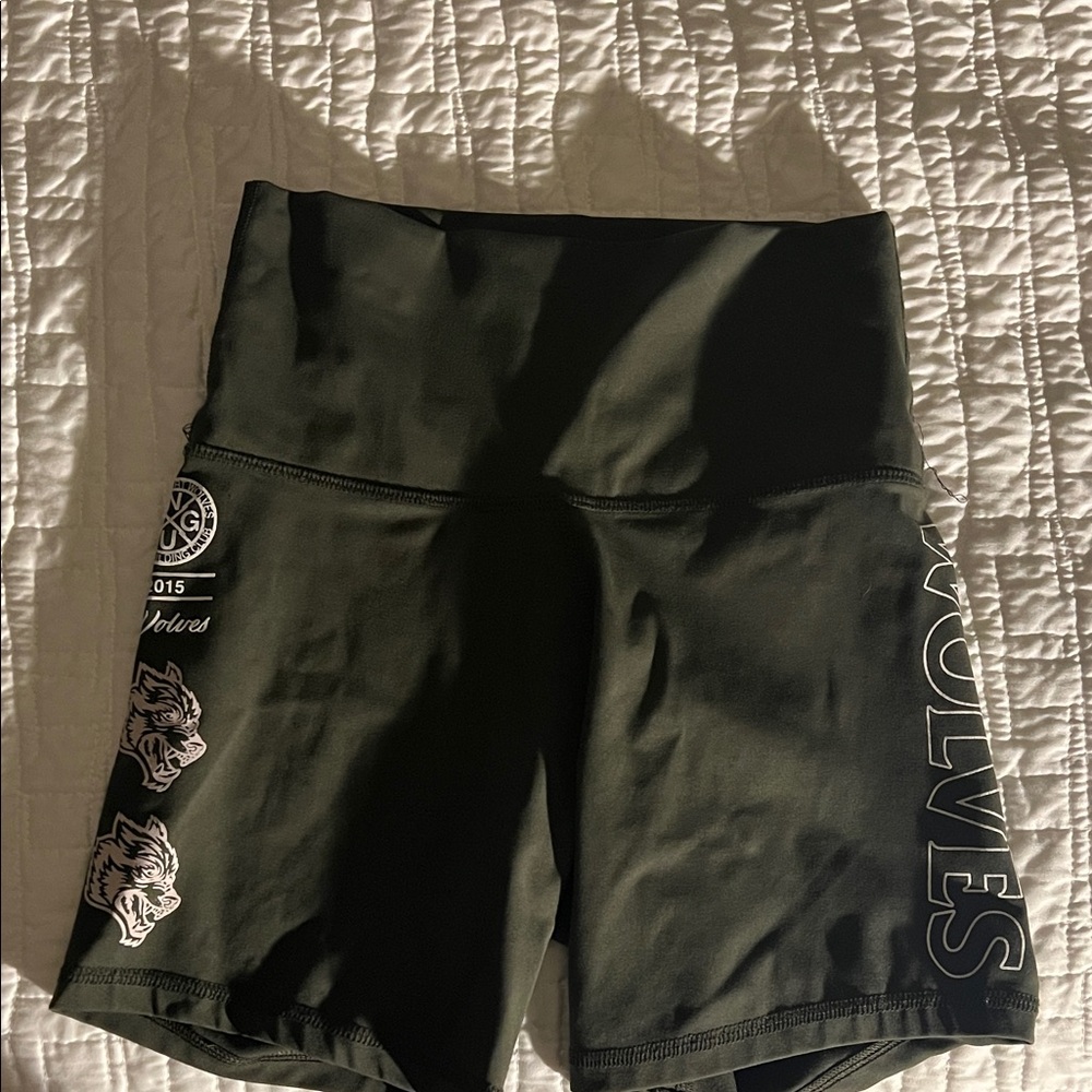 Dark Green Wolves Women's Shorts